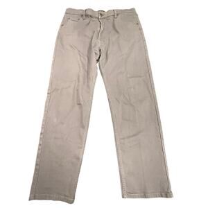 Wrangler Authentics Men Gray Stretch Classic 5-Pocket Straight Jeans Size 36x32